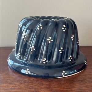 VINTAGE French Pottery Kugelhopf Mold Bundt Cake Pan Bakeware Alsace